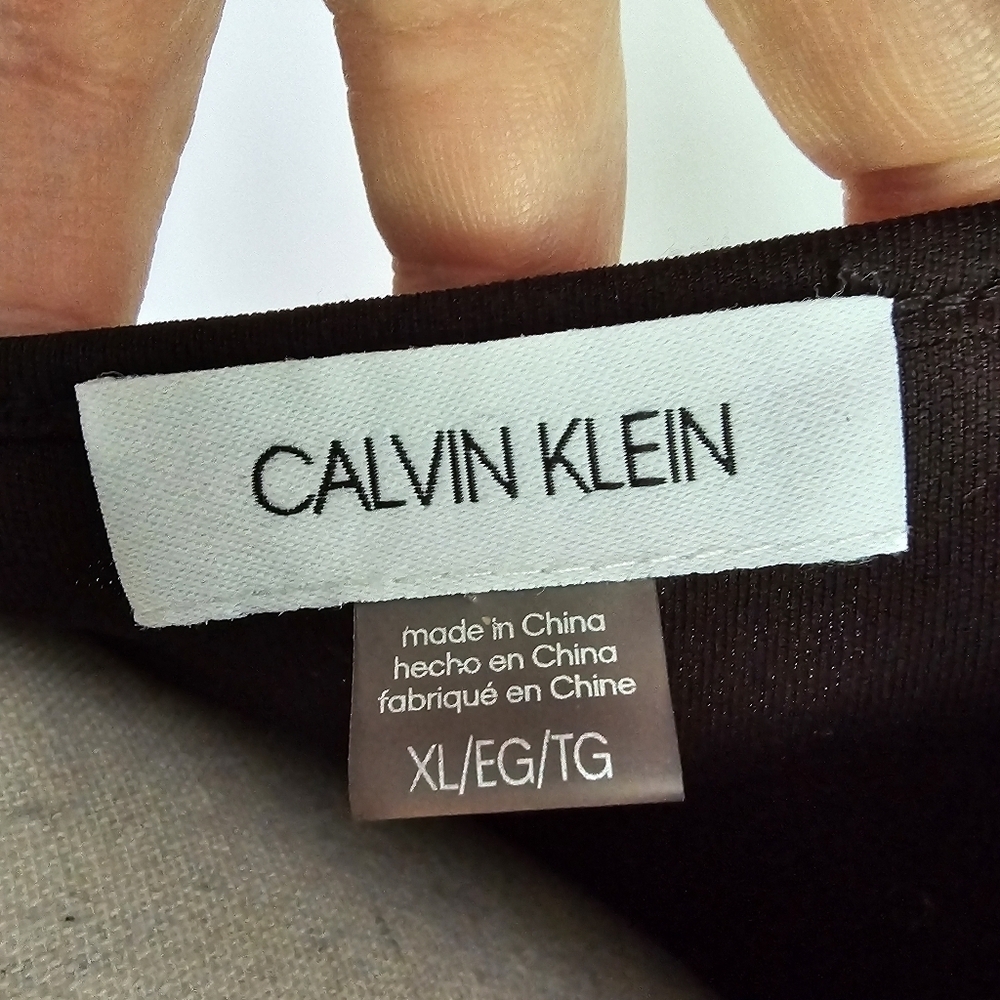 Calvin Klein Black Floral Mesh Tee - Picture 9 of 10